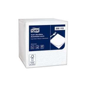 Tork® Servilleta Acolchada Lunch/ Advanced/ Blanco/ 27 paquetes x 100 serv. c/u