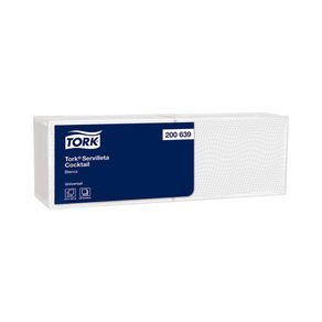 Tork® Servilleta Cocktail/ Universal/ Blanco/ 20 paquetesx 200 serv. c/u