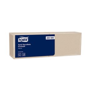 Tork® Servilleta Cocktail/ Universal/ Natural/ 20 paquetes x 200 serv. c/u