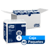 Tork® Papel Higiénico Doblado/ Advanced/ Blanco/ 180 hojas/ 40 paquetes