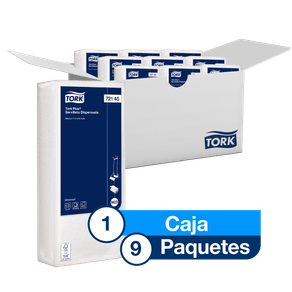 Tork Plus® Servilleta Dispensada/ Universal/ Blanco/ 550 servilletas x pq
