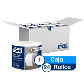 Tork® Papel Higiénico Convencional/ Premium/ Blanco/ 32 mts/ 24 rollos