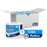 Tork® Papel Higiénico Convencional/ Advanced/ Blanco/ 22 mts/ 24 rollos