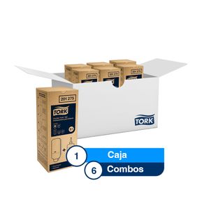 Combo Tork® Dispensador Gel Antibacterial para Manos + Tork® Gel Antibacterial para Manos/ Premium/ 1000 ml/ X 6 Cajas