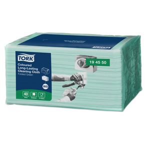 Tork® Paño de Limpieza Larga Duración/Verde/1 paquete x40 paños