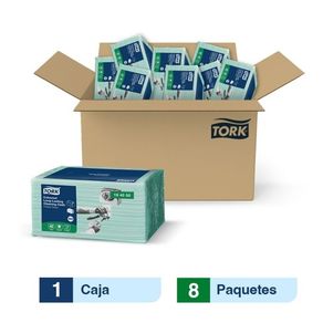 Tork® Paño de Limpieza Larga Duración/Verde/8 paquetes x40 paños