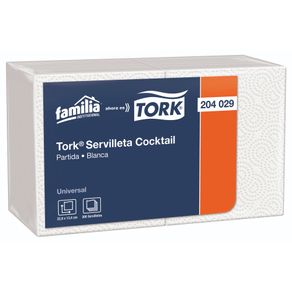 Tork® Servilleta Cocktail/ Blanco/ 1x300 und