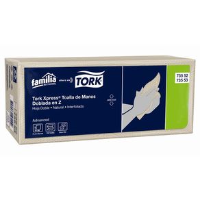 Tork Xpress® Toalla de Manos Doblada en Z/ Advanced/ Natural/150 toallas / 1 Bolsa
