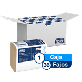 Tork Plus® Servilleta Dispensada/ Advanced/ Natural/ 1 Fajo x150 servilletas  / caja x 36 fajos
