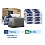 Combo Tork® Dispensador de Servilleta Gris + Caja x 45 pqts x 100 serv
